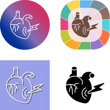 Heart Attack Icon Design vector