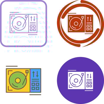 Turntable Icon Design vector