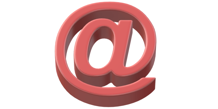 Email symbol on a transparent Background png