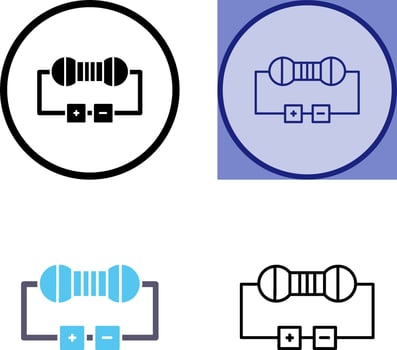 Resistor Icon Design vector