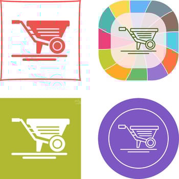 Wheelbarrow Icon Design vector