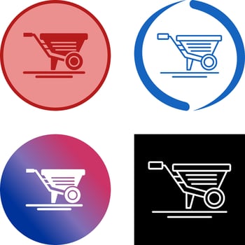 Wheelbarrow Icon Design vector
