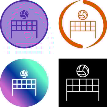 Beach Volleyball Icon Design vector