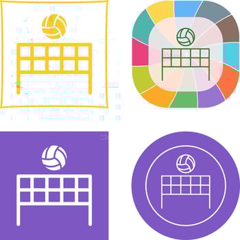 Beach Volleyball Icon Design vector