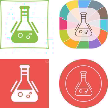 Flask Icon Design vector