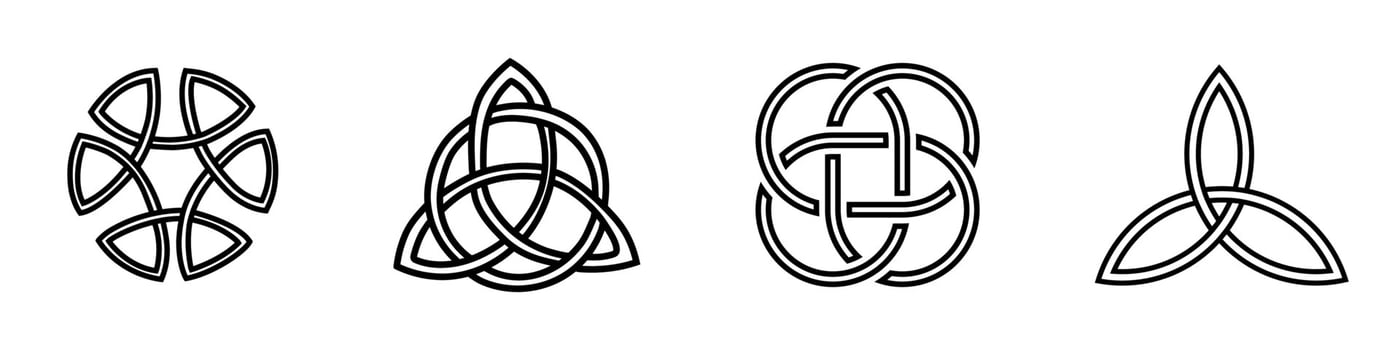Celtic knot icons. Celtic elements. vector