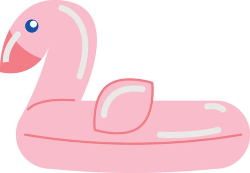 Flamingo inflatable pool float vector