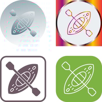 Kayak Icon Design vector