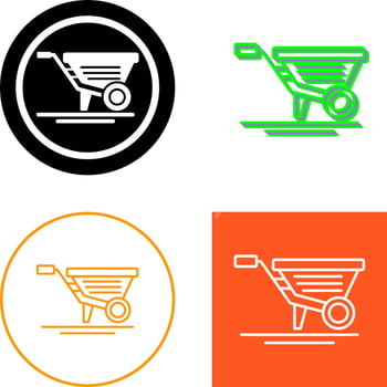 Wheelbarrow Icon Design vector