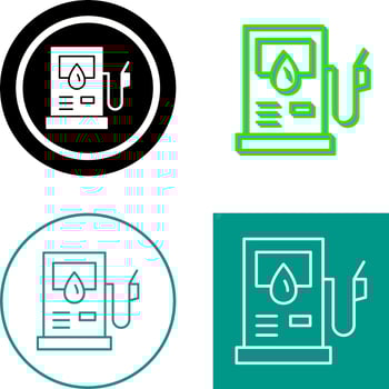 Petrol Pump Icon Design vector