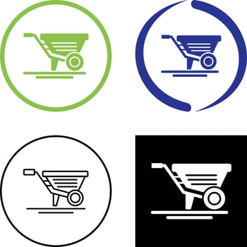 Wheelbarrow Icon Design vector
