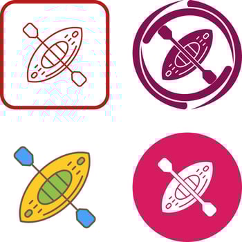 Kayak Icon Design vector