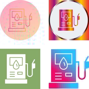 Petrol Pump Icon Design vector