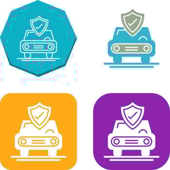 Car Protection Icon Design vector