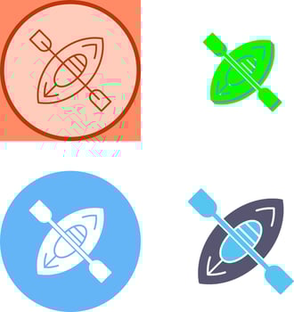 Kayak Icon Design vector