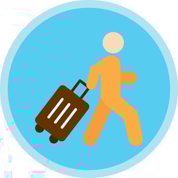 Man Flat Multi Circle Icon vector