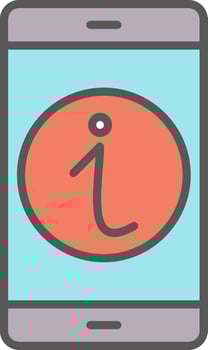 Information Line Filled Light Icon vector
