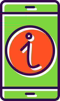 Information filled Design Icon vector