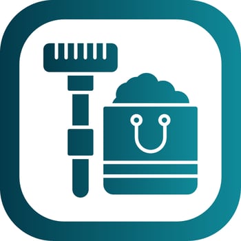 Cleaning Glyph Gradient Corner Icon vector