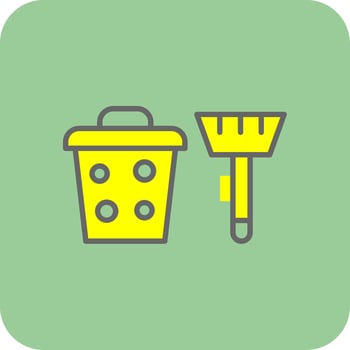Cleaning Equipment Glyph Gradient Corner Icon vector