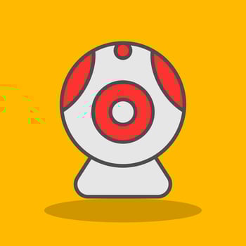 Web camera Filled Shadow Icon vector