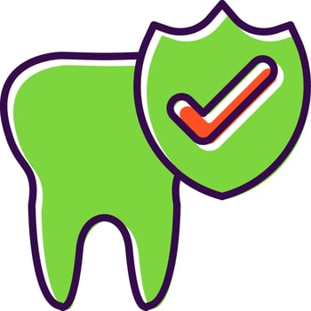 Tooth filled Design Icon vector