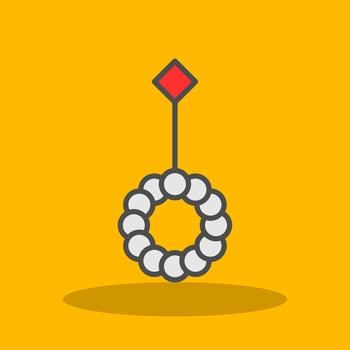 Belly Piercing Filled Shadow Icon vector