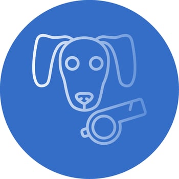Dog Flat Bubble Icon vector