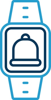 Notification Line Blue Two Color Icon vector