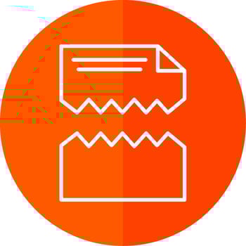 Ripped Line Yellow White Icon vector