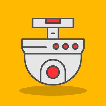 Ip Camera Filled Shadow Icon vector