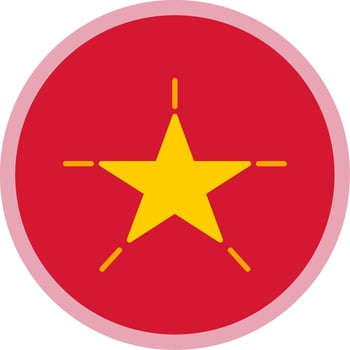 Star Flat Multi Circle Icon vector