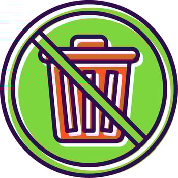 Prohibited Sign filled Design Icon vector