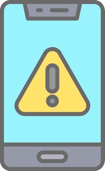 Mobile Line Filled Light Icon vector