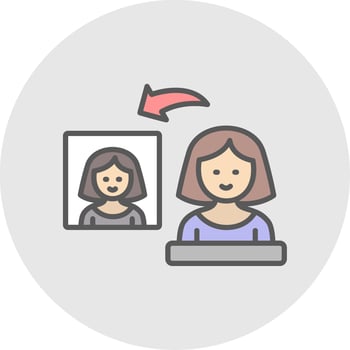 Suspect Line Filled Light Icon vector