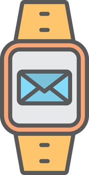 Message Line Filled Light Icon vector