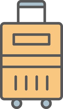 Luggage Line Filled Light Icon vector