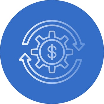 Money Management Flat Bubble Icon vector