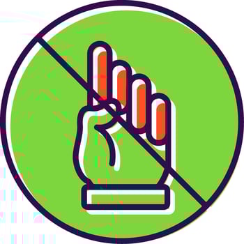 Prohibition filled Design Icon vector