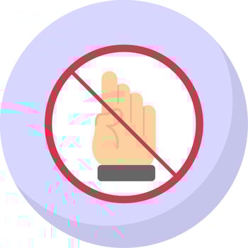 Prohibition Flat Bubble Icon vector