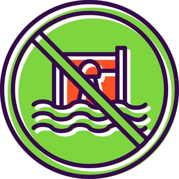 Prohibited Sign filled Design Icon vector