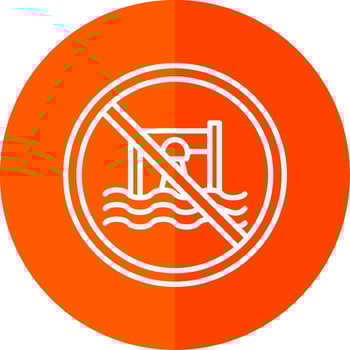 Prohibited Sign Line Red Circle Icon vector
