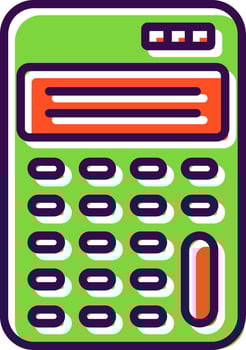 Scientific Calculator filled Design Icon vector