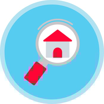 Search Home Flat Multi Circle Icon vector