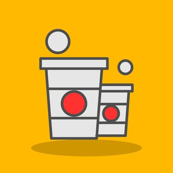 Beer Pong Filled Shadow Icon vector