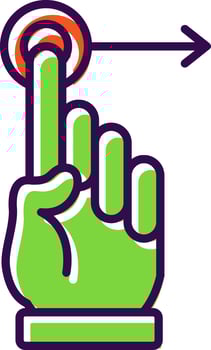 Hand Drag filled Design Icon vector