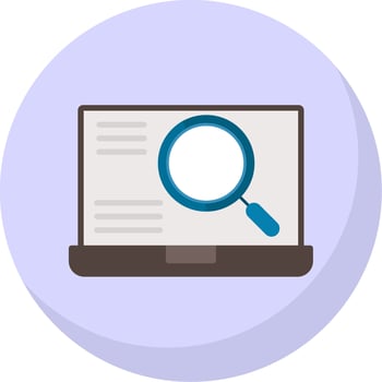 Search Flat Bubble Icon vector