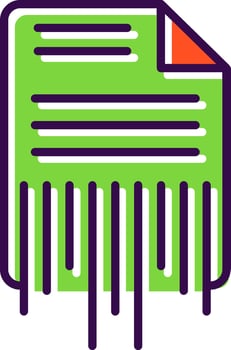 Shredding filled Design Icon vector