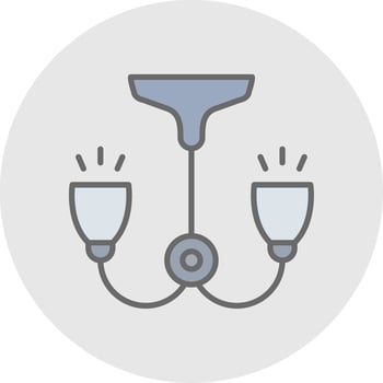 Lamp Line Filled Light Icon vector