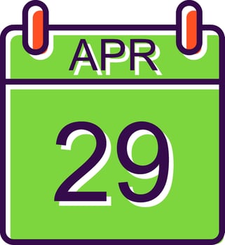 April filled Design Icon vector